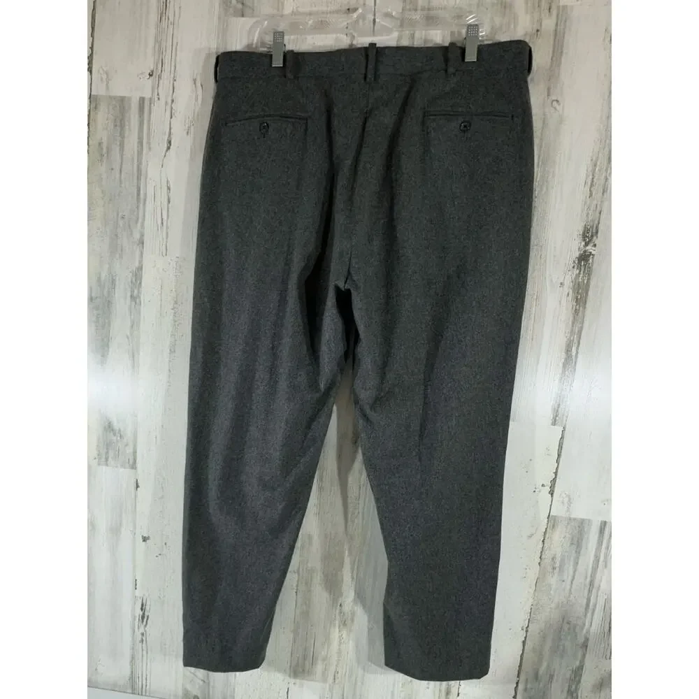 Polo Ralph Lauren Mens‎ Pants Size 38x27 Gray Wool Blend High Rise Italy